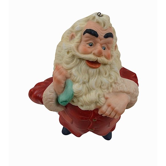 Hallmark Cards Favorite Santa Ornament Hand Painted Fine Porcelain 1987 No Box - Picture 4 of 7